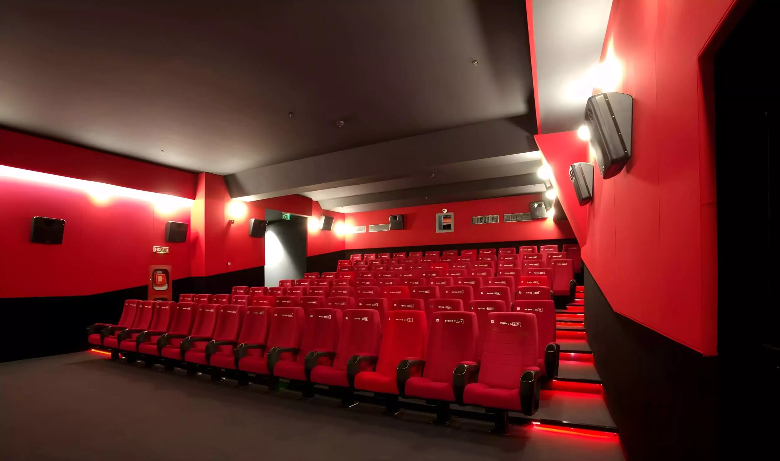 Stylish, modern cinema seating Image